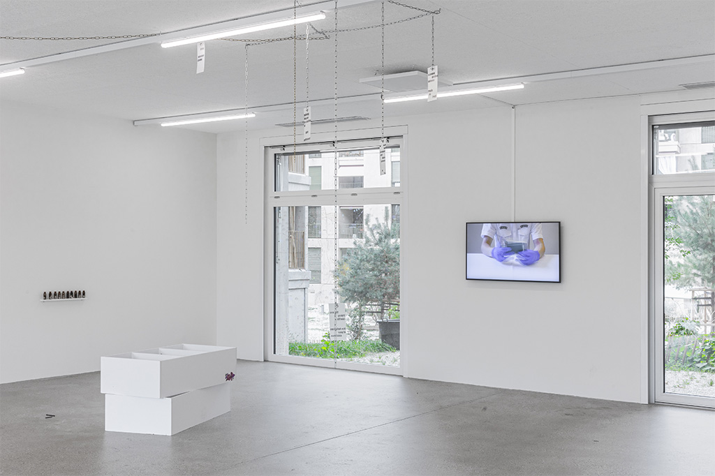 6. Exhibition View Group Show « All my loved ones like to fight » at CALM – Centre d’Art La Meute, Lausanne, 2023 / Photo: Théo Dufloo / Courtesy: the artists and CALM – Centre d’Art La Meute